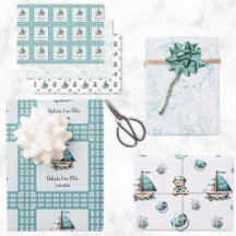 "Oh, Baby" Nautical Wrapping Paper 3 Styles