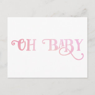 Oh Baby Personalise This Pink Girly Girl Postcard