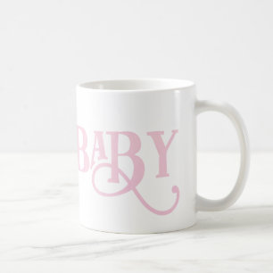 Oh Baby Personalised Pale Pink Modern Typeface Coffee Mug