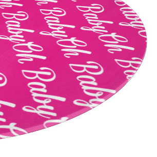 Oh Baby Personalised Pink Girly Girl Cutting Board