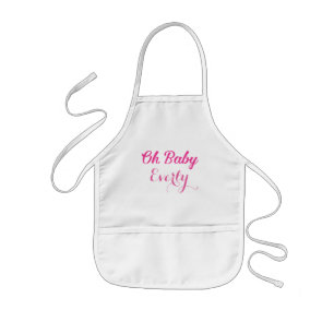 Oh Baby Personalised Pink Girly Girl Kids Apron
