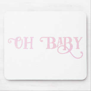 Oh Baby Personalised Pink Girly Girl Mouse Mat