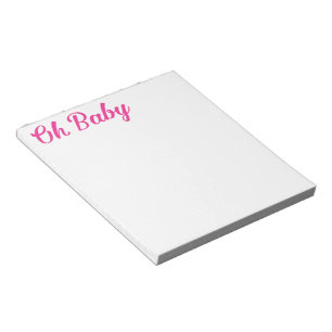 Oh Baby Personalised Pink Girly Girl Notepad