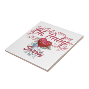 Oh Baby Personalised Pink Girly Girl Tile