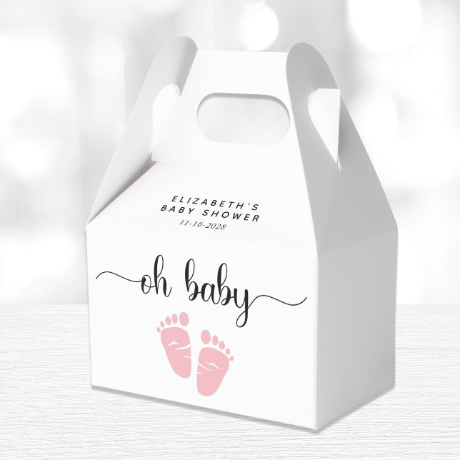 Oh Baby Pink Feet Baby Girl Shower Favour Box (Creator Uploaded)