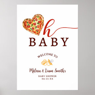 Oh Baby Pizza Baby Shower Welcome Sign – Fun Food 