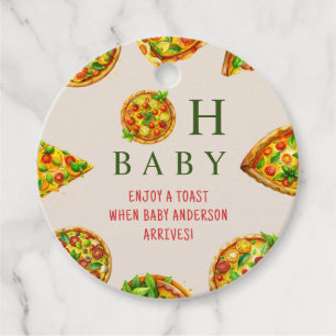 Oh Baby Pizza Tomatoes Olivia Green Baby Shower Favour Tags
