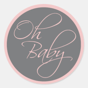 Oh Baby Posh Baby Girl Classic Round Sticker