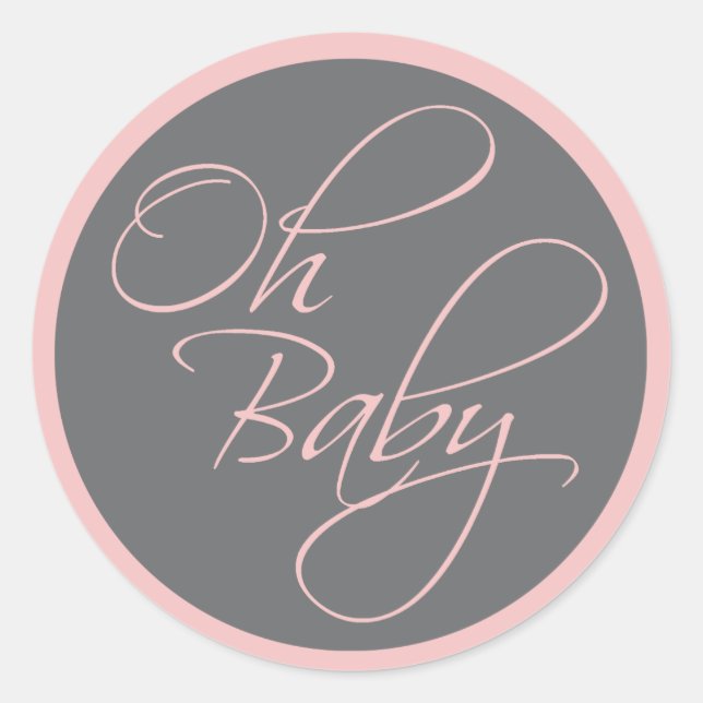Oh Baby Posh Baby Girl Classic Round Sticker (Front)