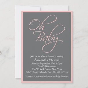 Oh Baby Posh Baby Shower for Girl Invitation