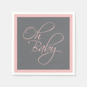 Oh Baby Posh Baby Shower for Girl Napkin