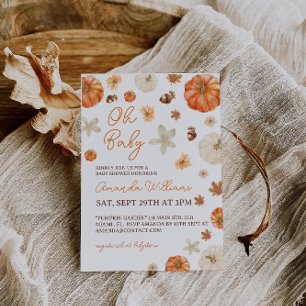 Oh Baby Pumpki Baby Shower Invitation