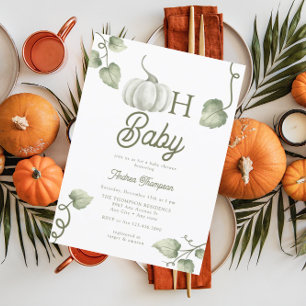 Oh Baby Pumpkin Baby Shower Invitation