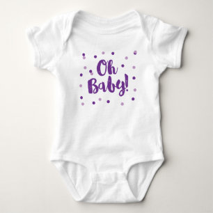 Oh Baby Purple Confetti Dots Bodysuit