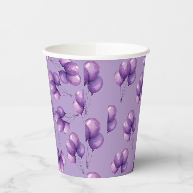 Oh Baby Purple Paper Cups (Left)
