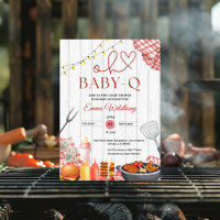 Oh Baby-Q Baby Shower Girl Rustic BBQ