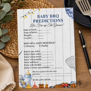 Oh Baby-Q Baby Shower Predictions Game