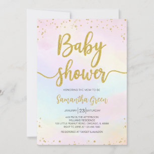 Oh Baby Rainbow Baby Shower Invitation
