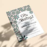 Oh baby Retro Boho Daisy Flower arch baby Shower
