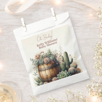 Oh Baby! Rustic Succulents & Cacti Baby Shower Favour Bags
