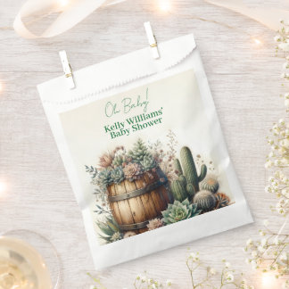 Oh Baby! Rustic Succulents & Cacti Baby Shower Favour Bags