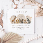 Oh Baby Safari Animals Boho Baby Shower diaper Enclosure Card<br><div class="desc">A little wild one is on the way? Of course you’ll celebrate!
This Oh Baby Safari Animals Boho design help you plan a great Baby Shower!</div>