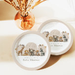 Oh Baby Safari Animals Boho Baby Shower Paper Plate<br><div class="desc">A little wild one is on the way? Of course you’ll celebrate!
This Oh Baby Safari Animals Boho design help you plan a great Baby Shower!</div>