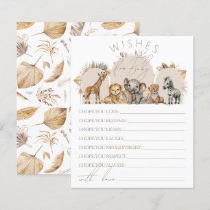 Oh Baby Safari Animals Boho Baby Shower wishes