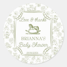 Oh baby sage green rocking horse baby shower