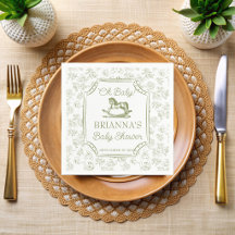 Oh baby sage green rocking horse baby shower