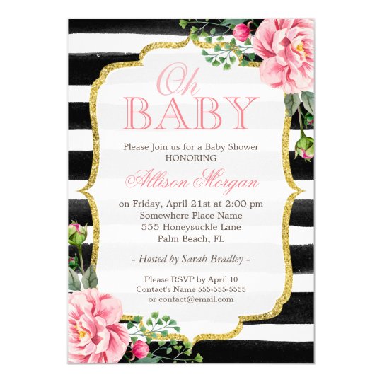 black and white invitation