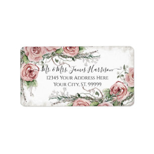 Oh Baby Shower Girl BOHO Watercolor Floral Return Label