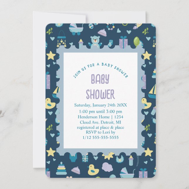Oh Baby Shower Invitation (Front)