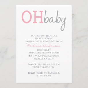 Oh Baby Shower Invitation