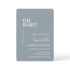 Oh Baby Shower Invitation Arch Design Blue