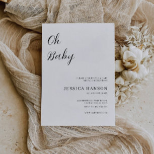 Oh Baby Shower Invitation Template