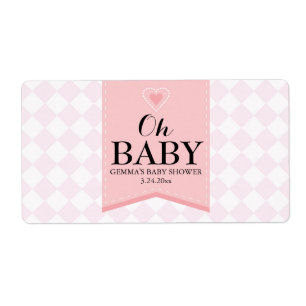 Oh Baby Shower Mini Champagne Label Girl