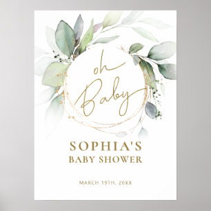 Oh Baby Shower Welcome Sign Poster