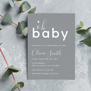 Oh Baby Silver Baby Shower