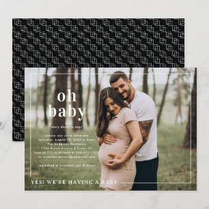 Oh Baby Simple Photo Baby Shower Invitation