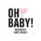 Oh Baby Simple Pink Balloon Baby Shower Sticker