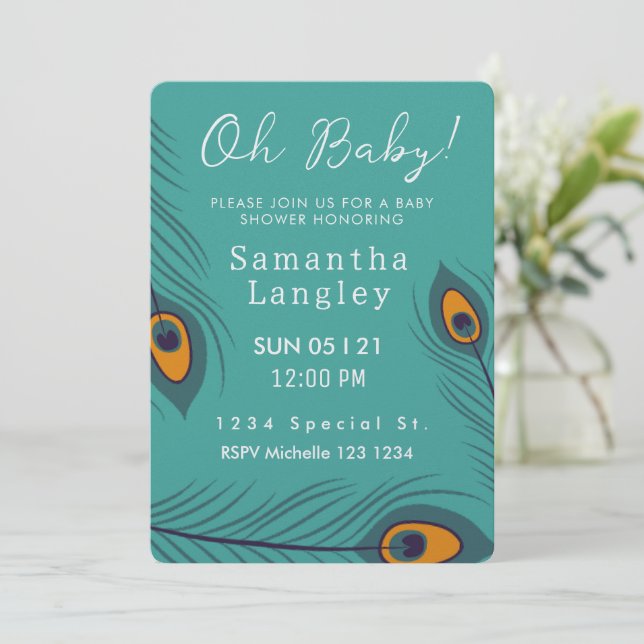 Oh Baby! Spring Baby Shower Invite (Standing Front)