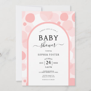 Oh Baby Sweet pink arch Girl Baby Shower Invitation