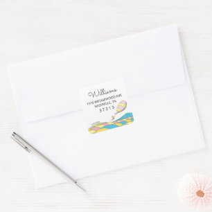 Oh, Baby, the Places You'll Go! Address Square Sticker