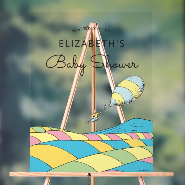 Oh, Baby, the Places You'll Go Baby Shower Acrylic Sign (Neutral)