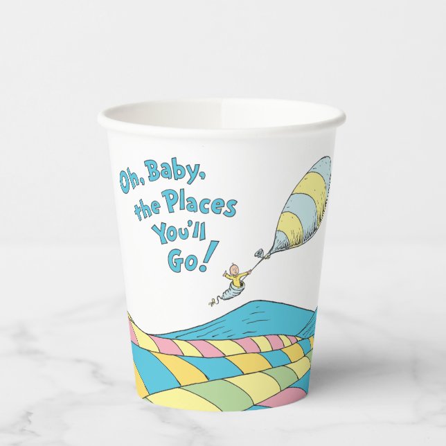 Oh, Baby, the Places You'll Go! Baby Shower Paper Paper Cups (Left)