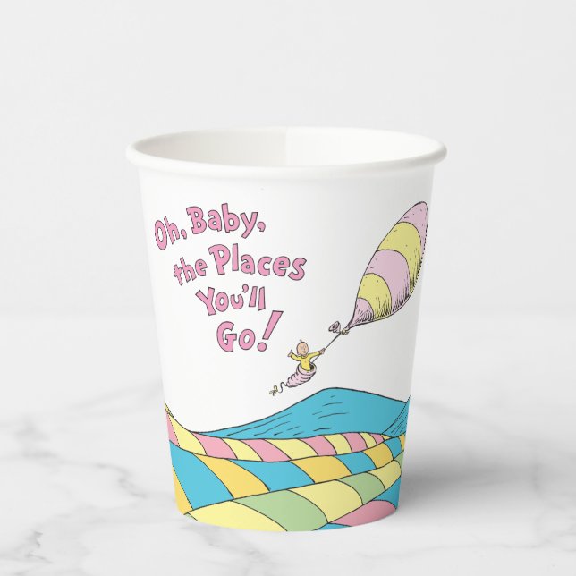 Oh, Baby, the Places You'll Go! Baby Shower Paper Paper Cups (Left)
