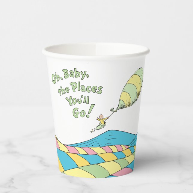 Oh, Baby, the Places You'll Go! Baby Shower Paper Paper Cups (Left)