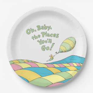 Oh, Baby, the Places You'll Go Baby Shower Paper Plate