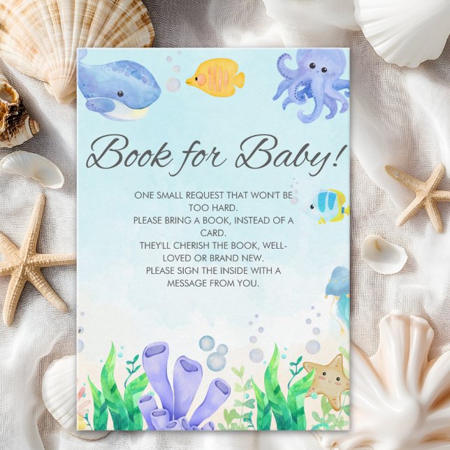 Oh Baby Under Sea Baby Shower Enclosure Card (Creator Uploaded)